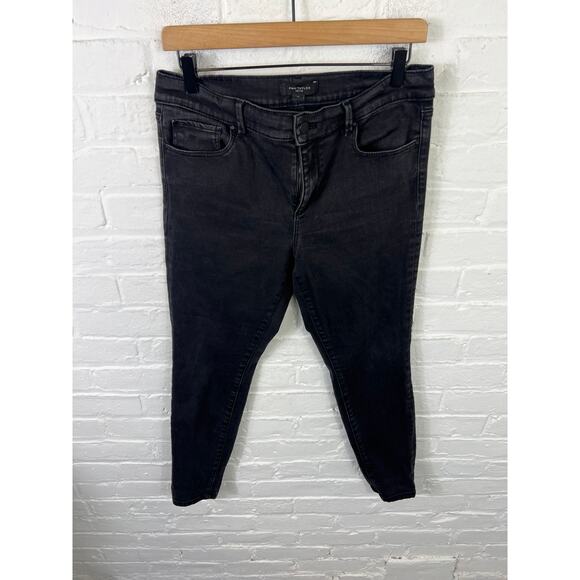 Ann Taylor Women's The Skinny Denim Jeans Mid-Rise Stretch Black Size 10 Petite - Picture 2 of 6